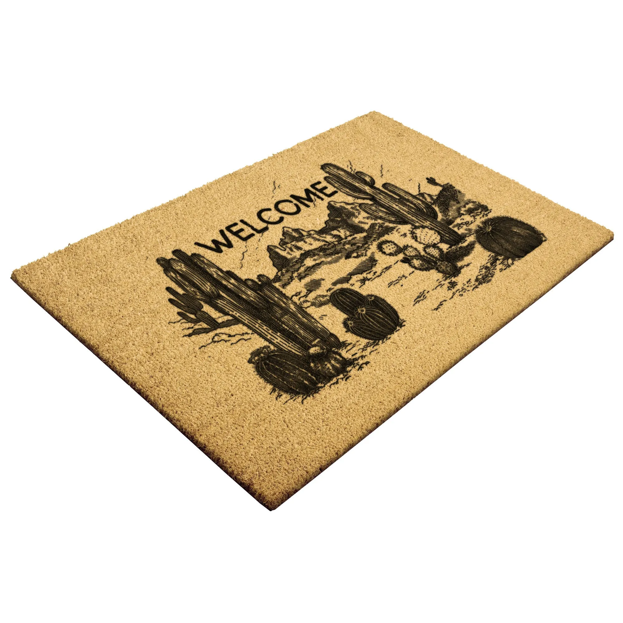 Door Mat Desert Scene Welcome Mat Outdoor Heavy Duty