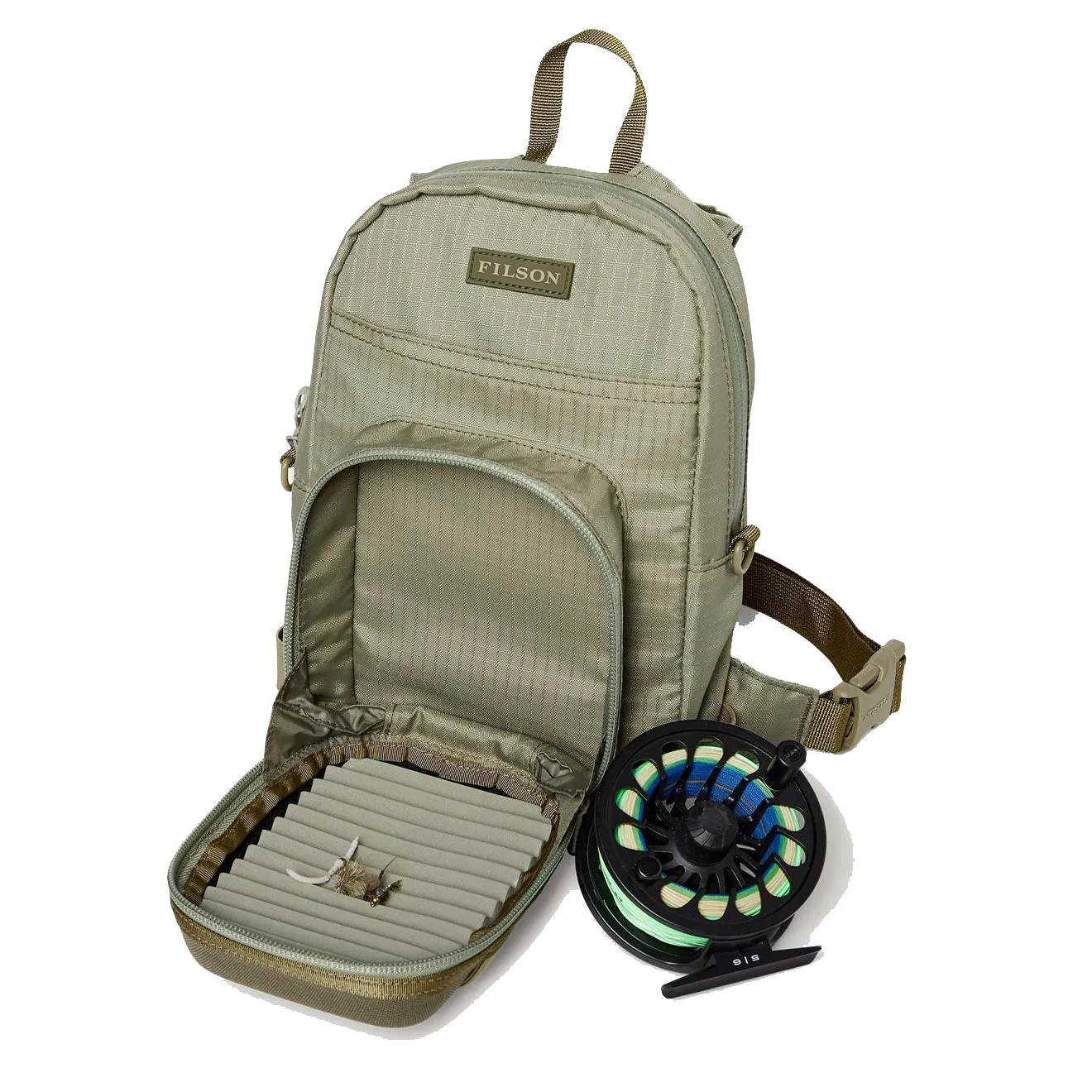 Filson Fishing Chest Pack Nylon Oxford Vintage Olive