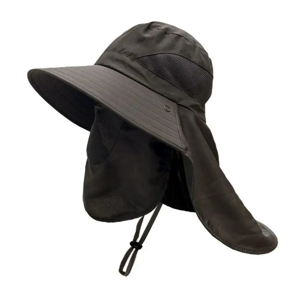 Full Face Cover Sun Cap Fishing Hat With Mask Summer Sun Protection Wide Brim Women Men Sun Cap Mountaineering Hunting Hiking
