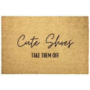 Funny Doormat Heavy Duty Welcome Mat, Take off Shoes