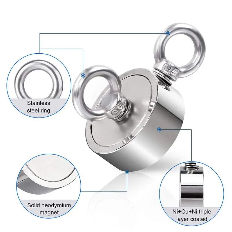 Havilah Magnet Double Side Neodymium Magnet Fishing Earth Magnet with Handle for Tag