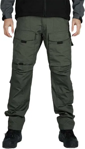 Men Military Multi-Pocket Wear-Resistant Cargo Trousers Male Outdoor Waterproof Combat Training Pant