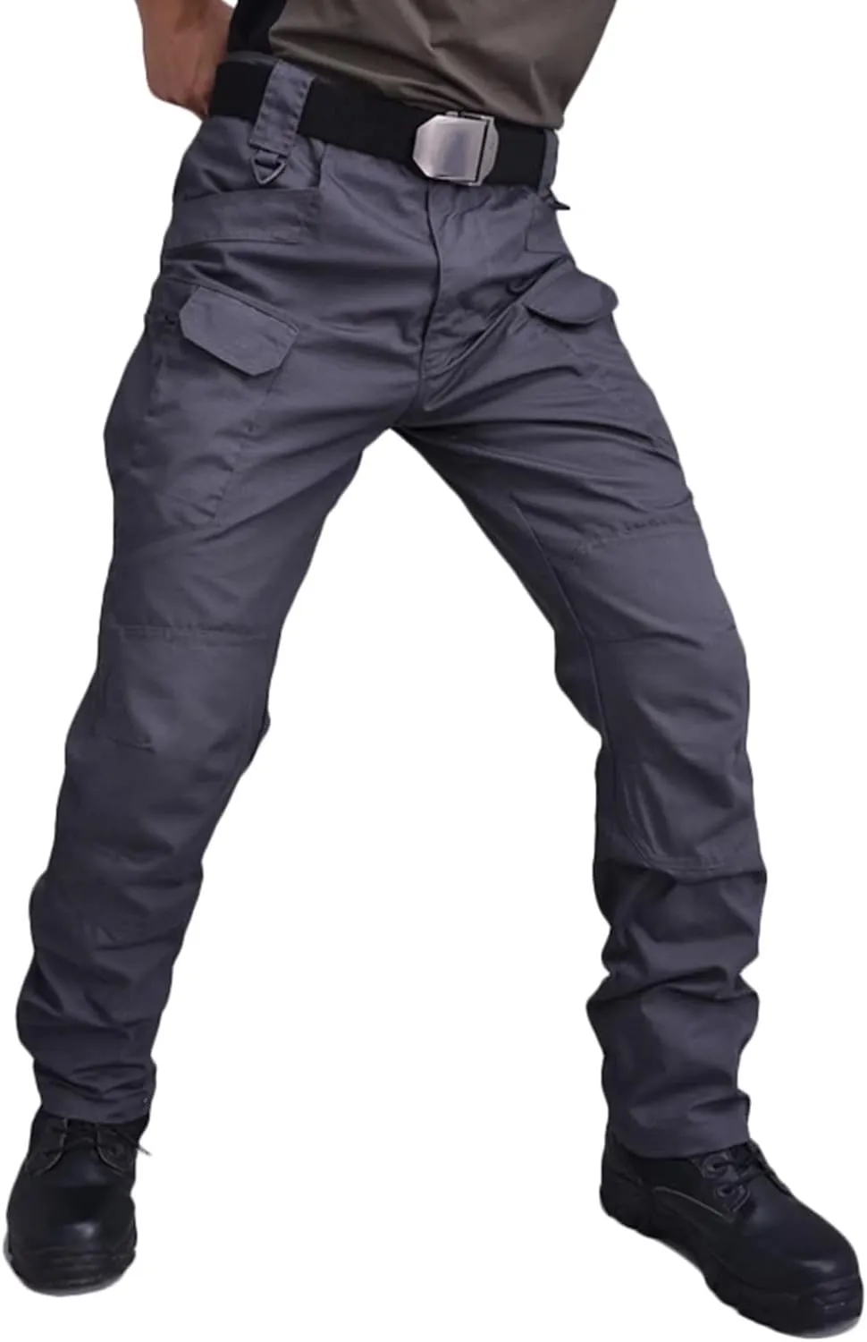 Men's Tactical Pants Waterproof Lightweight Ripstop Outdoor Combat Hiking Cargo Pants Multi Pockets Work Trousers