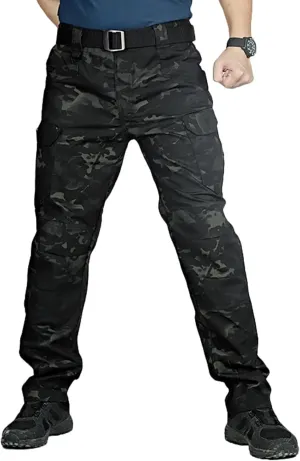 Men's Tactical Trousers,Ripstop Cargo Trousers,Hiking Work Pants,Outdoor Combat Pants Waterproof