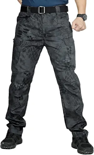 Men's Tactical Trousers,Ripstop Cargo Trousers,Hiking Work Pants,Outdoor Combat Pants Waterproof