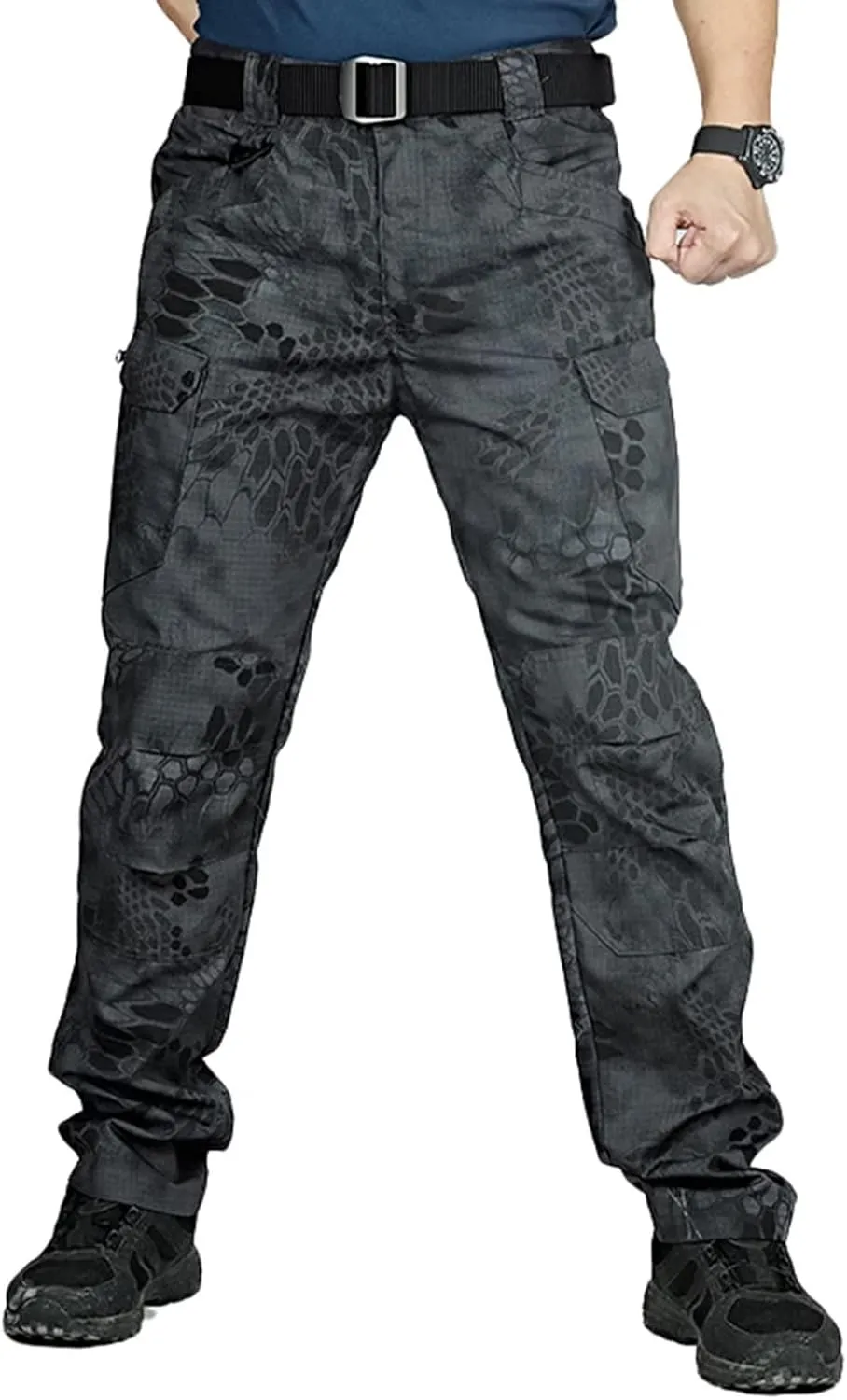 Men's Tactical Trousers,Ripstop Cargo Trousers,Hiking Work Pants,Outdoor Combat Pants Waterproof