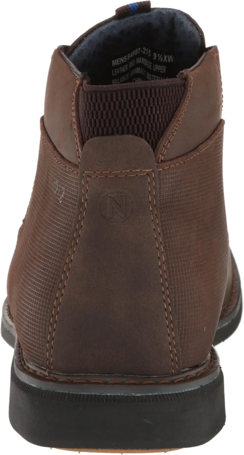 Nunn Bush Men's Otto Plain Toe Chukka Lightweight Leather Suede Water Resistant Boot