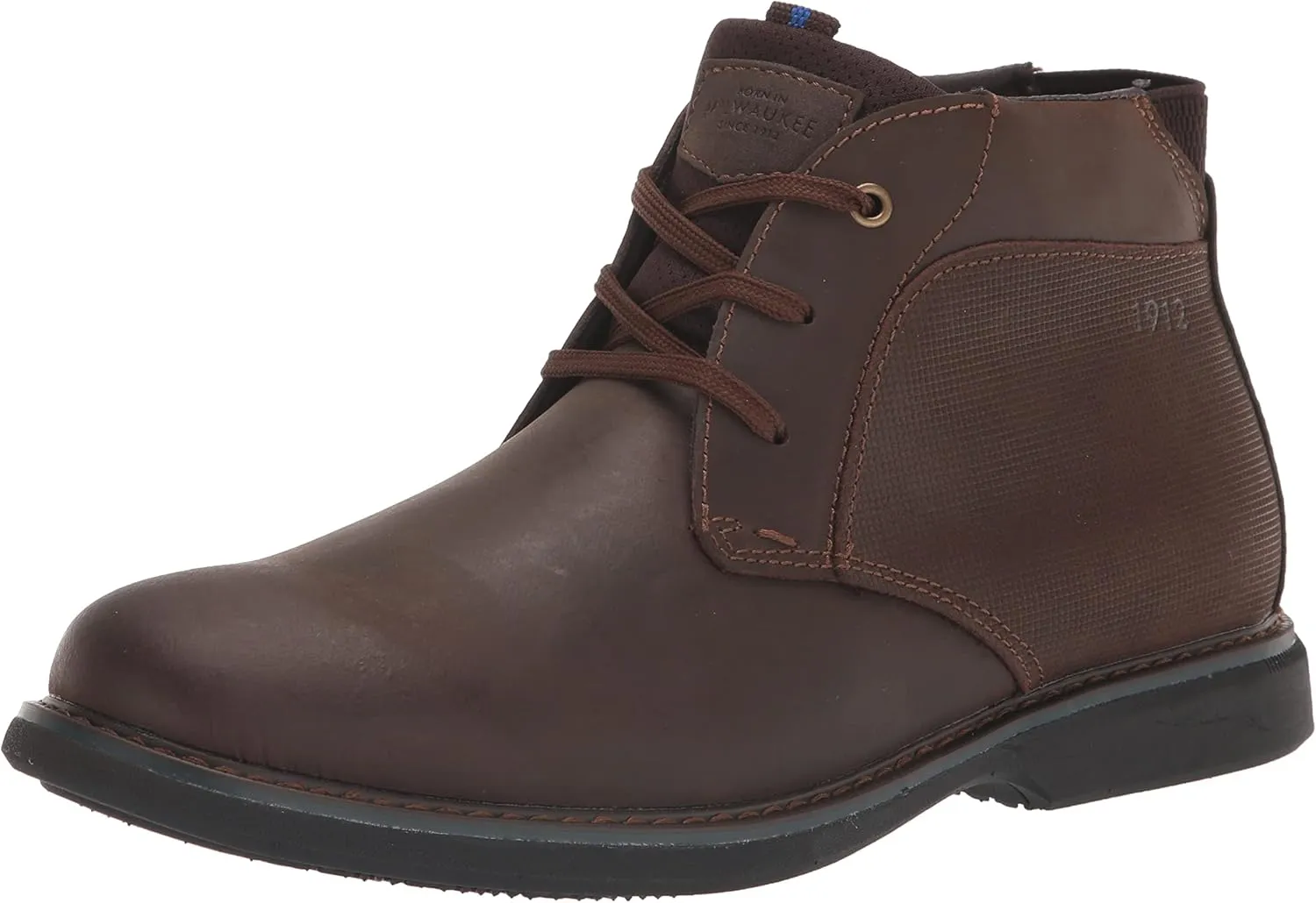 Nunn Bush Men's Otto Plain Toe Chukka Lightweight Leather Suede Water Resistant Boot
