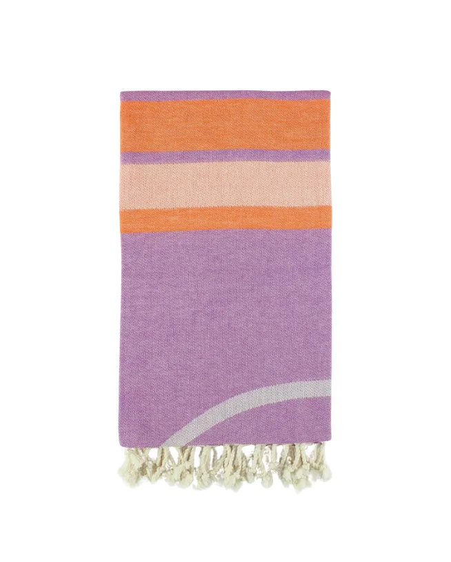 Purple & Orange Turkish Towel
