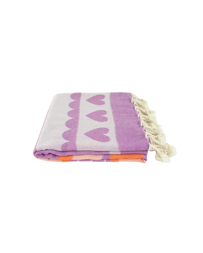 Purple & Orange Turkish Towel