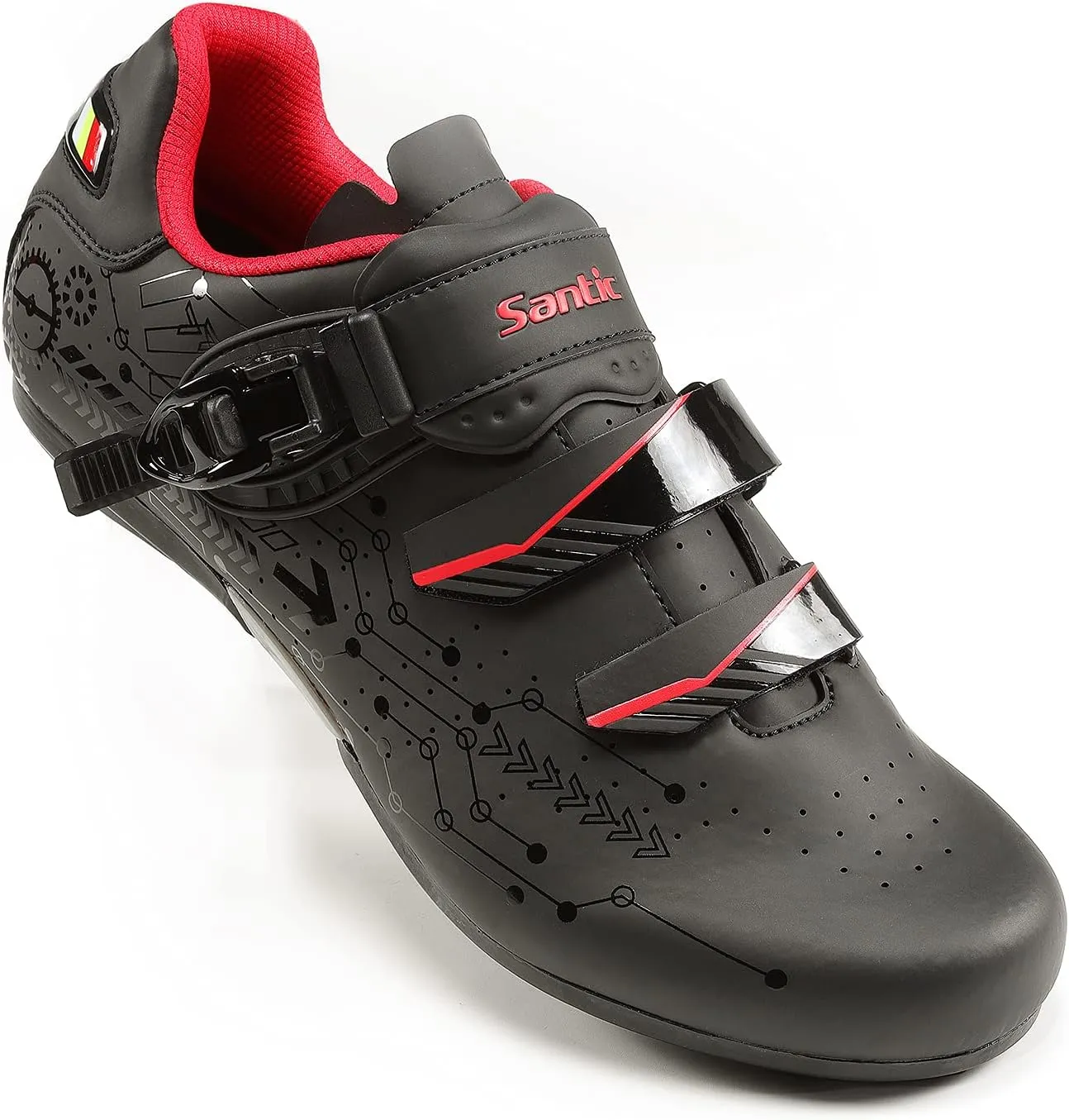 Santic Men's Spin Unlocked Bike Bicycle Road Biking Lock Shoes MTB Cycling Accessories Self-Locking Shoes