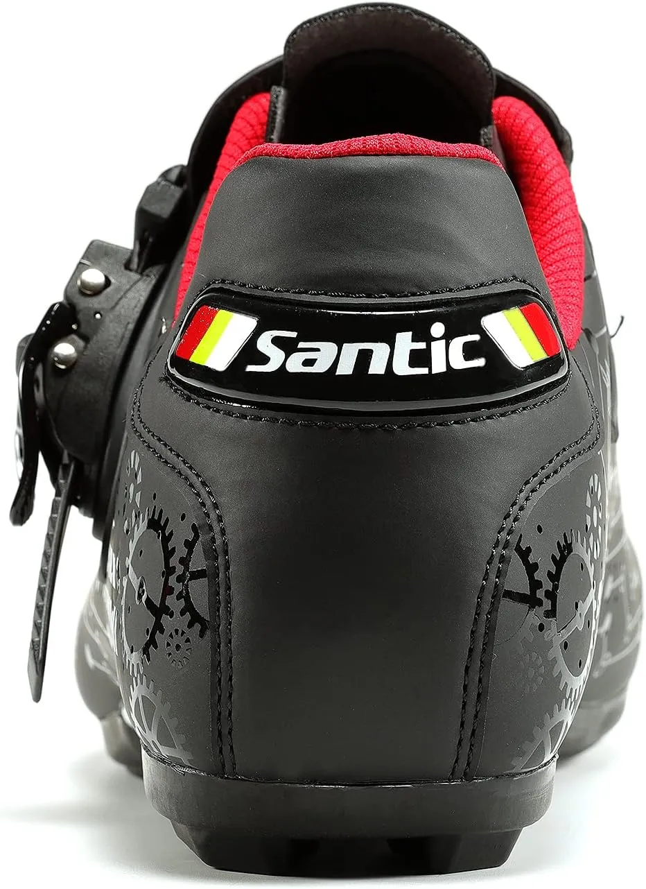 Santic Men's Spin Unlocked Bike Bicycle Road Biking Lock Shoes MTB Cycling Accessories Self-Locking Shoes
