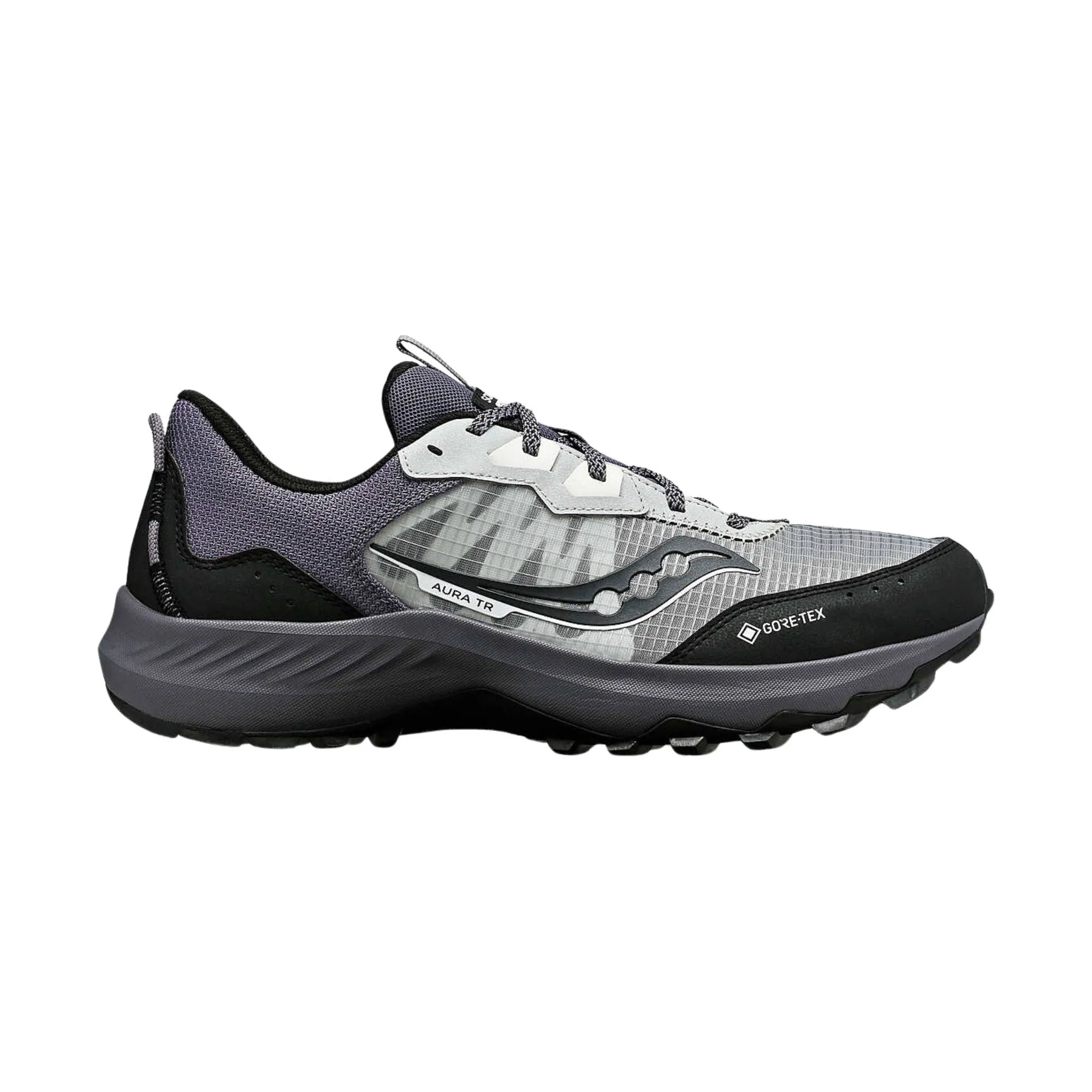 Saucony Men's Aura TR GTX Running Shoes - Cloud/Metal - ONLINE STORE CREDIT/EXCHANGE ONLY