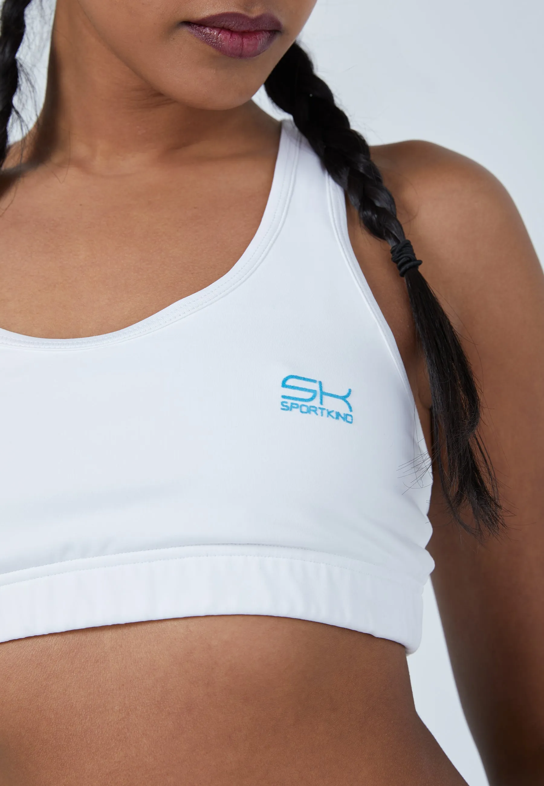 Sports Bra with Racerback, white