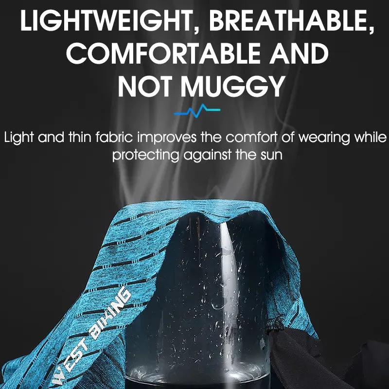 Summer Cycling Face Mask Ice Fabric UV Protection Breathable Sport Scarf Ear Hanging Bike Bandanas Face Mask