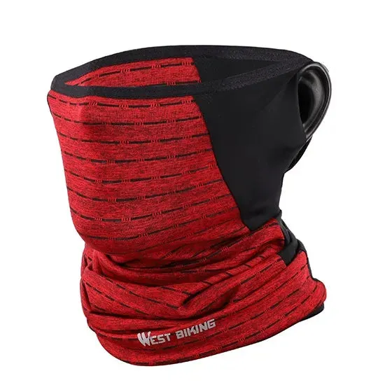Summer Cycling Face Mask Ice Fabric UV Protection Breathable Sport Scarf Ear Hanging Bike Bandanas Face Mask