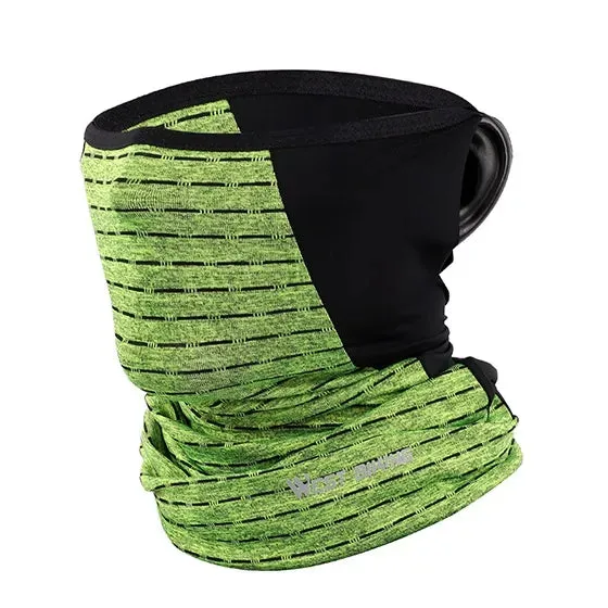 Summer Cycling Face Mask Ice Fabric UV Protection Breathable Sport Scarf Ear Hanging Bike Bandanas Face Mask