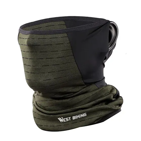 Summer Cycling Face Mask Ice Fabric UV Protection Breathable Sport Scarf Ear Hanging Bike Bandanas Face Mask