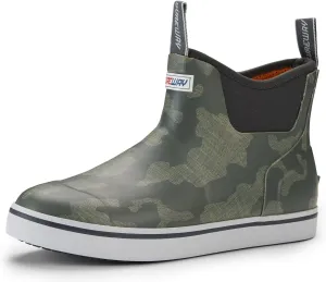 SUREWAY Men's Deck Boots Professional Non-Slip Fishing & Ankle Boating Boot Waterproof Rain Boots, Lightweight Neoprene Rubber Deck Boots